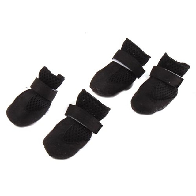  Dog Cat Pets Boots / Shoes Breathable For Pets Poly / Cotton Black