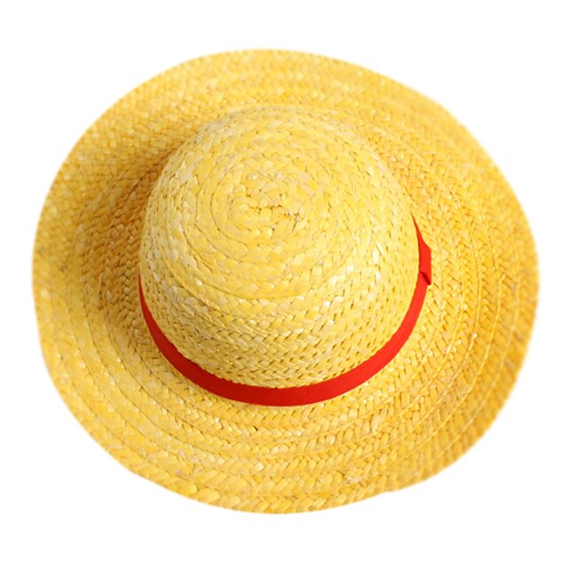  Hat / Cap Inspired by One Piece Monkey D. Luffy Anime Cosplay Accessories Cap Hat Straw Rope Men's Hot Halloween Costumes