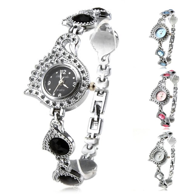  Women's Fashionable Style Alloy Analog Quartz Bracelet Watch (Assorted Colors) Cool Watches Unique Watches