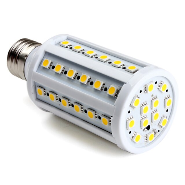  e26 / e27 lumini de porumb condus 60 smd 5050 800lm cald alb 2800k ac 220-240v