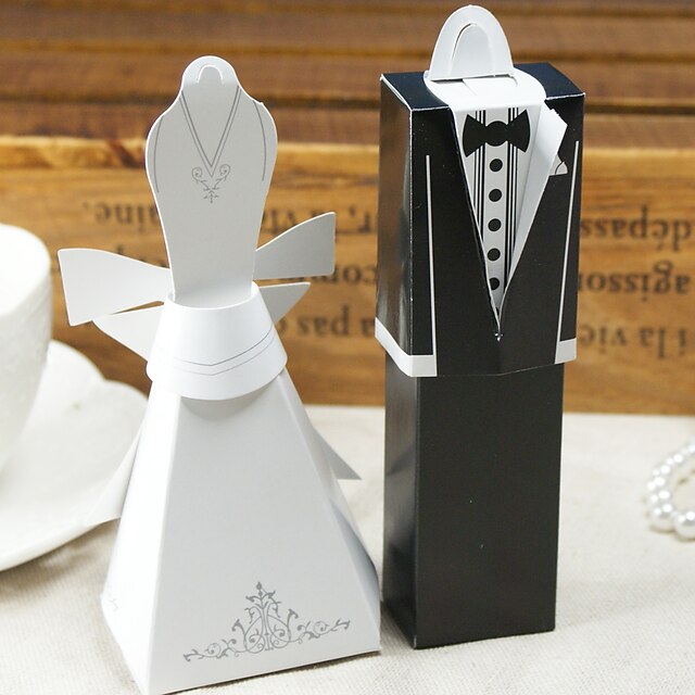  Creative Cuboid Material Card Paper Favor Holder with Pattern Favor Boxes Others Wedding Accessories - 12