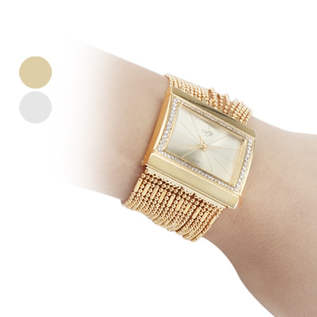  Жен. Нарядные часы Часы-браслет золотые часы Кварцевый Дамы Имитация Алмазный Аналоговый Золотой Серебряный / Медь / Японский