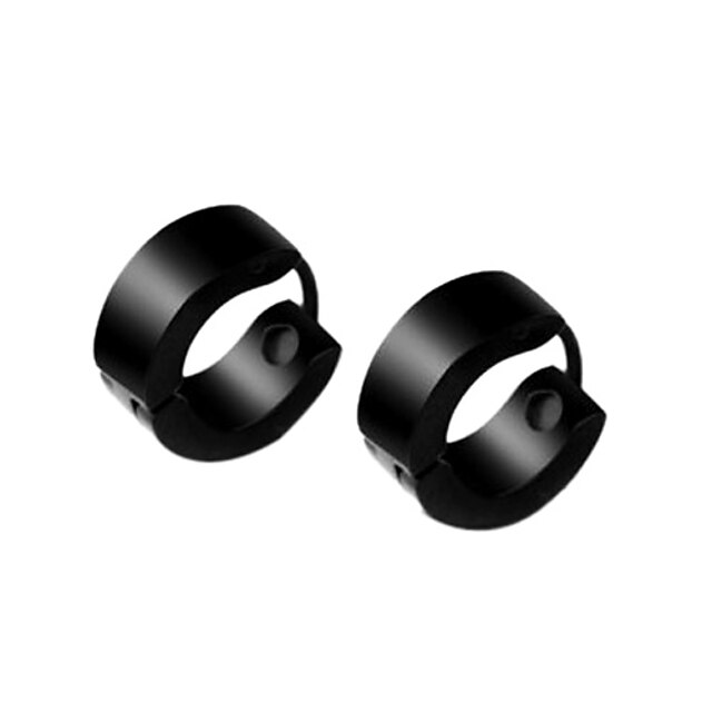  Men's Hoop Earrings Earrings Jewelry Black For Christmas Gifts Daily