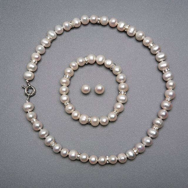  Alb Perle Seturi de bijuterii femei Argintiu cercei Bijuterii Pentru Nuntă Petrecere Aniversare Zi de Naștere Logodnă Cadou / Cercei / Coliere