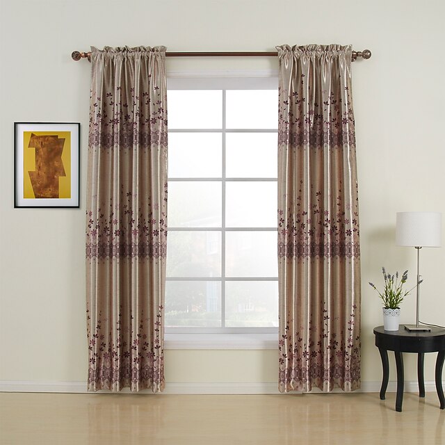  Two Panels Curtain Country, Print Bedroom Polyester Material Blackout Curtains Drapes Home Decoration