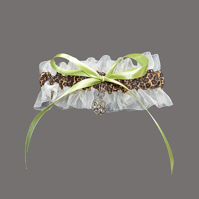  Organza / Sateng Mote Bryllupsklær Med Leopard Trykk Strømpebånd