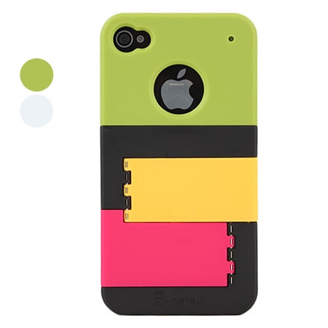  Protective Case with Stand for iPhone 4 and 4S (Multi-Color)