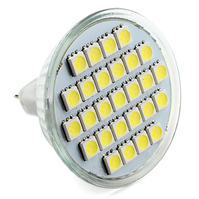 MR16 27-5050 smd 4w 300lm 6000-6500K természetes fehér fény LED-es spot izzó (12V)