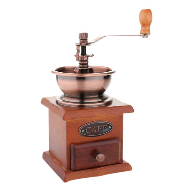  Amoladora de mano de madera del estilo del vintage de la especia del grano de café