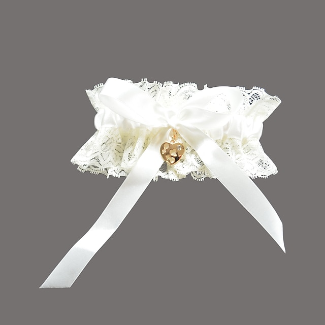  Lace / Satin Classic Wedding Garter With Rhinestone / Sweetheart Garters