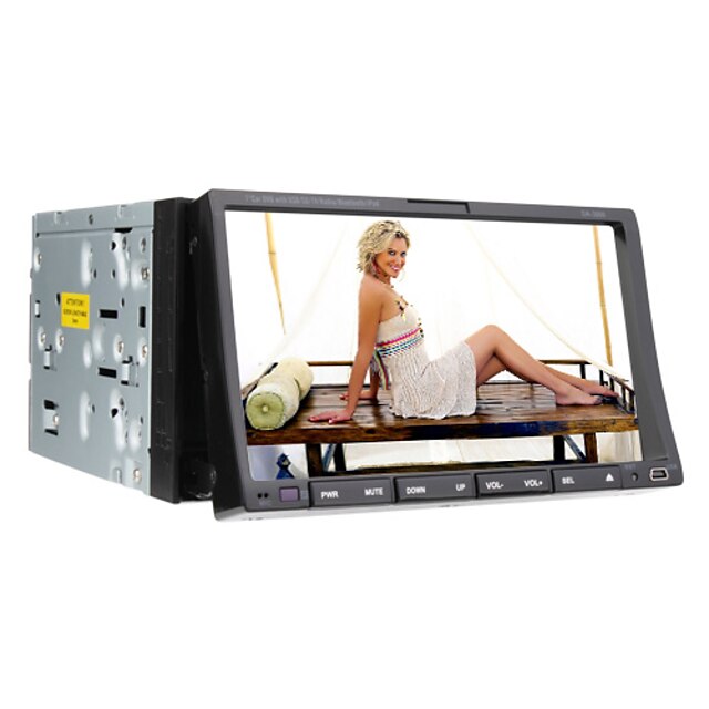  7 tommer digital Touchscreen 2Din Bil DVD-afspiller med TV, RDS, Bluetooth, iPod