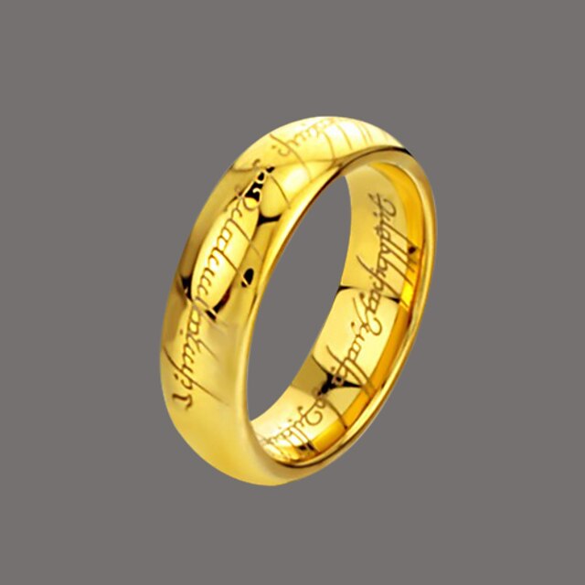  prachtige gouden Wolfram staal mode-ring