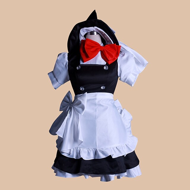  Inspired by Cosplay Marisa Kirisame Video Game Cosplay Costumes Cosplay Suits Dresses Patchwork Short Sleeve Dress Apron Bow Hat