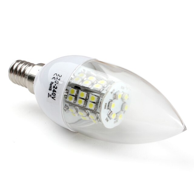  3W E14 LED-stearinlyspærer C35 48 SMD 3528 200 lm Naturlig hvid V