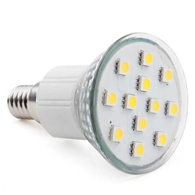  3W E14 LED-spotlys MR16 12 SMD 5050 150 lm Varm hvid Vekselstrøm 220-240 V
