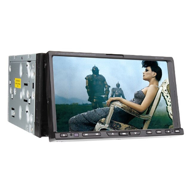  7 tums 2DIN bil dvd-spelare med 3D-användargränssnitt (GPS, DVB-T, bluetooth, pip, RDS, 800x480)