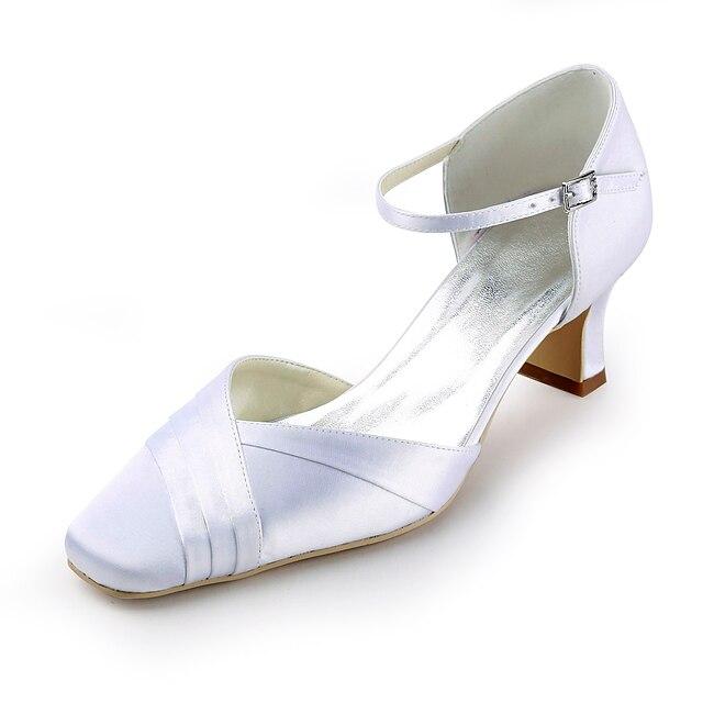  Mulheres Sapatos Seda Primavera / Verão / Outono Sem Salto Fru-Fru / Vazados Branco / Casamento / Festas & Noite