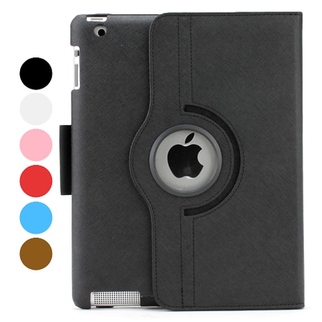  4 brettet supertynn beskyttende etui med stativ for ipad 2/3/4 (assorterte farger)