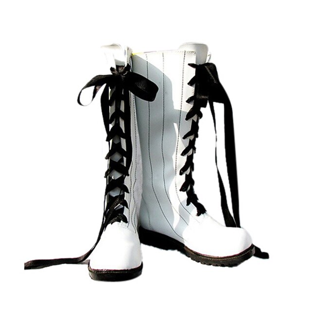  Ciel White Laceup Cosplay Shoes