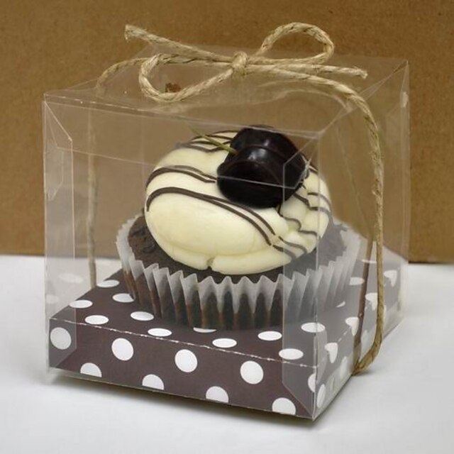  Lovely Brown Cupcake Box - Set Of 12
