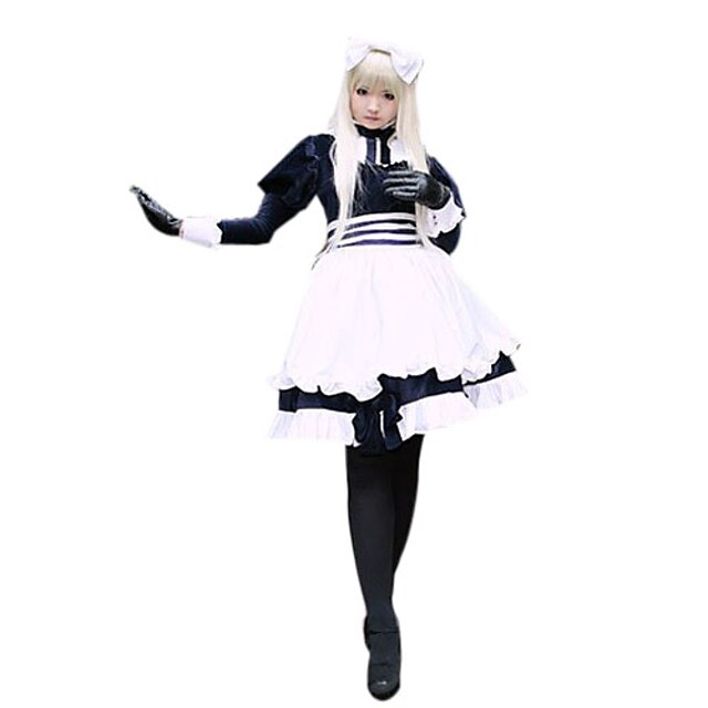 Inspirado por Hetalia Traje de Camarera White Russia Natalia Alfroskaya Animé Disfraces de cosplay Japonés Trajes Cosplay Retazos Manga Larga Vestido Para Mujer