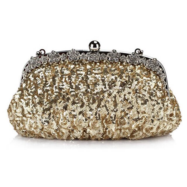  Fabulous Satin with Sequins and Crystals Evening Handbag/Clutches(More Colors)