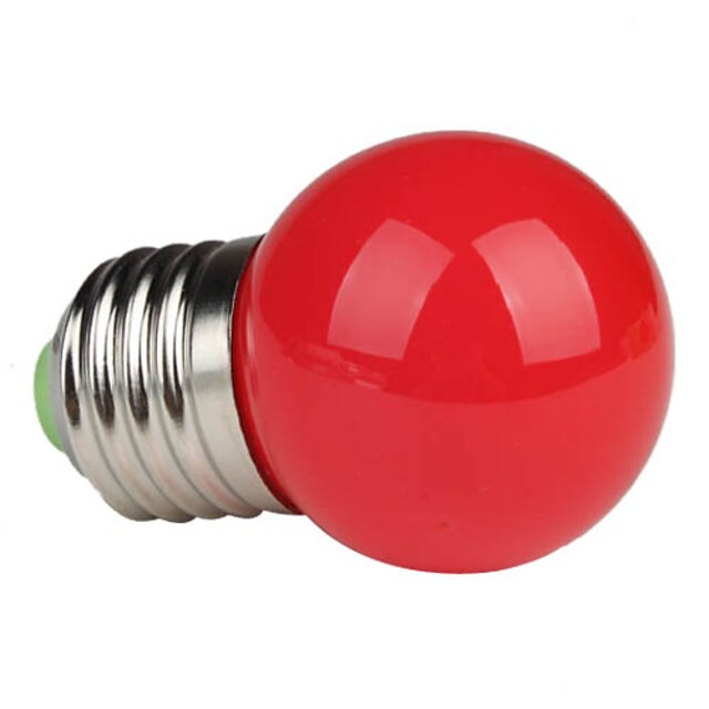  1pc 1 W LED-globepærer 80-100 lm E26 / E27 G45 3 LED Perler Højeffekts-LED Rød 220-240 V