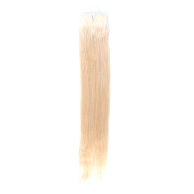  100% cheveux chinois vierge 20 pouces de long et soyeux droites main liée extensions de cheveux bande