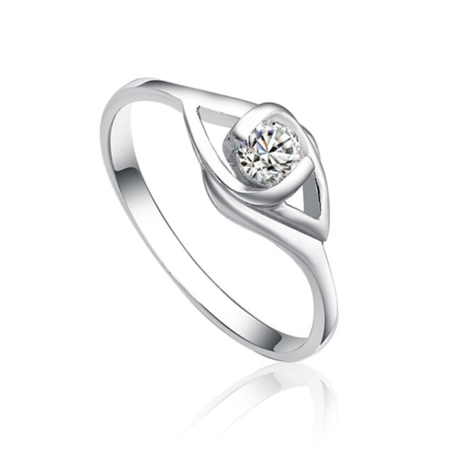 Beautiful Charming Sterling Silver Cubic Zirconia Ring