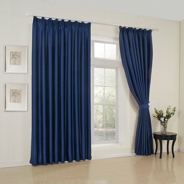  Curtains Drapes Bedroom Solid Colored 65% Rayon / 35%Polyester Rayon