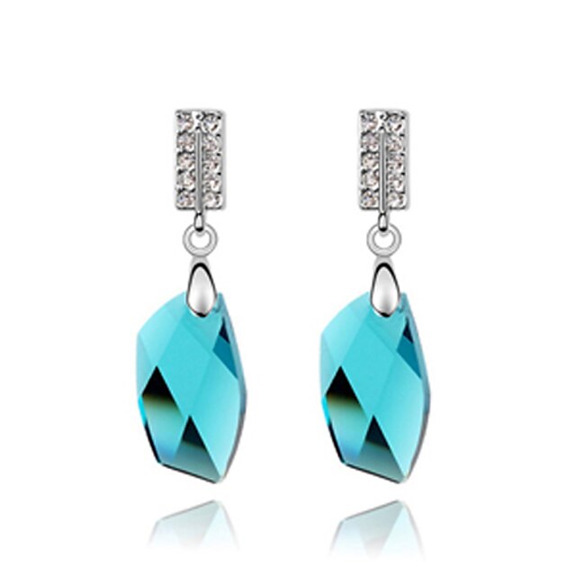  Alloy and Crystal Different Design Platinum Plated Earrings