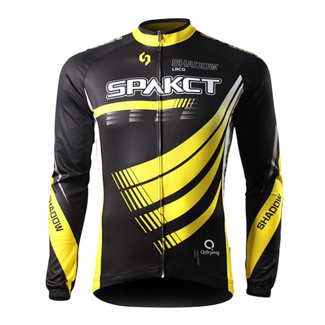  SPAKCT Men's Cycling Jersey Bike Jersey Top Breathable Quick Dry Ultraviolet Resistant Sports Stripes Mountain Bike MTB Road Bike Cycling Clothing Apparel Advanced Semi-Form Fit Bike Wear Advanced