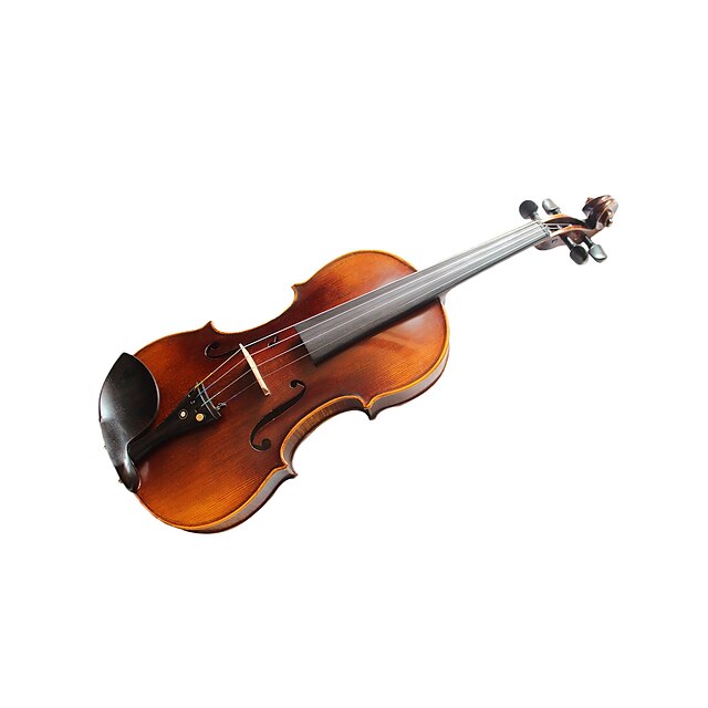  violintine - (v15) 4/4 de qualité professionnelle en épicéa massif et 1-pièce pour violon en érable flammé avec étui / arc