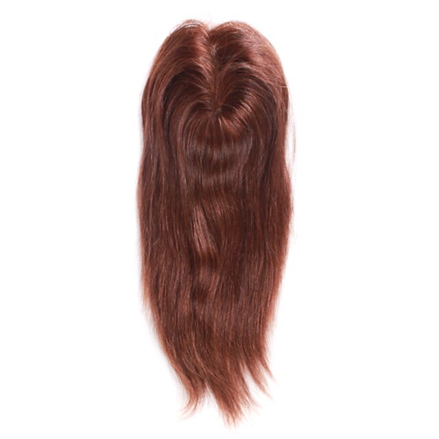  5 Inch By 6 Inch Mono Top 100% Indian Remy Hair 16 Inch Silky Straight Women's Hairpiece