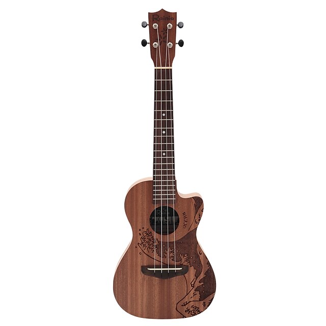  Rainie - (tco-01) de alta-grand sólida de acácia ukulele tenor koa com bag / sintonizador (oceano tatoo)