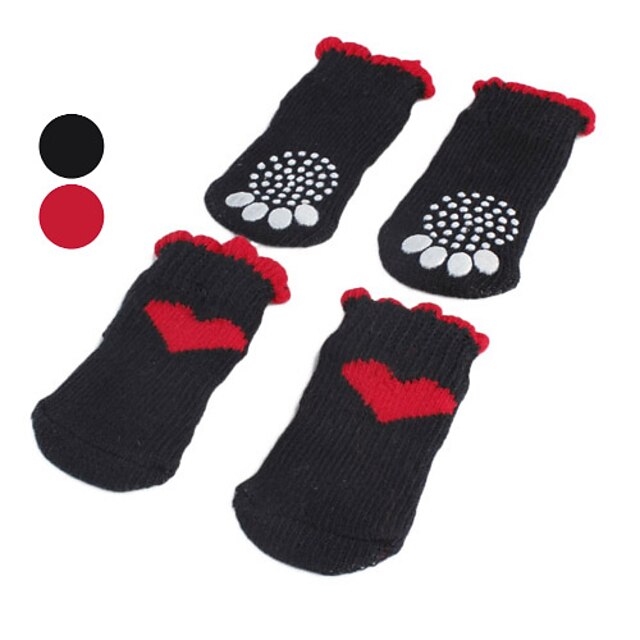  Hund Socken Lässig / Alltäglich warm halten Herz Für Haustiere Baumwolle Schwarz / Winter