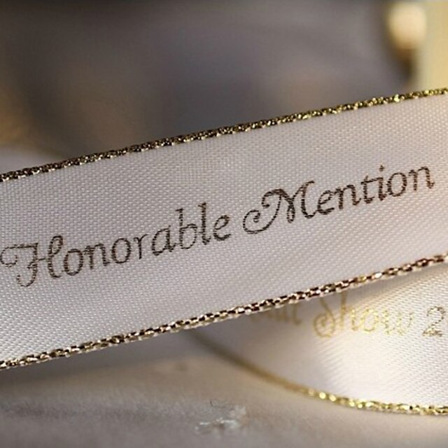  Personalized Gold Range Wedding Decoration Ribbon - 100 Yards Per Roll (More Colors, More Width)