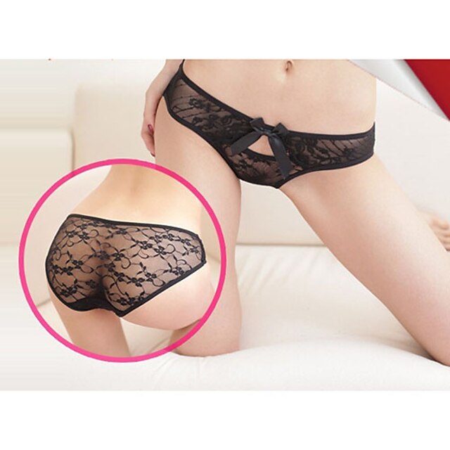  Sheer Lace Comfort Low Waist Underwear(Hips:56-80cm)