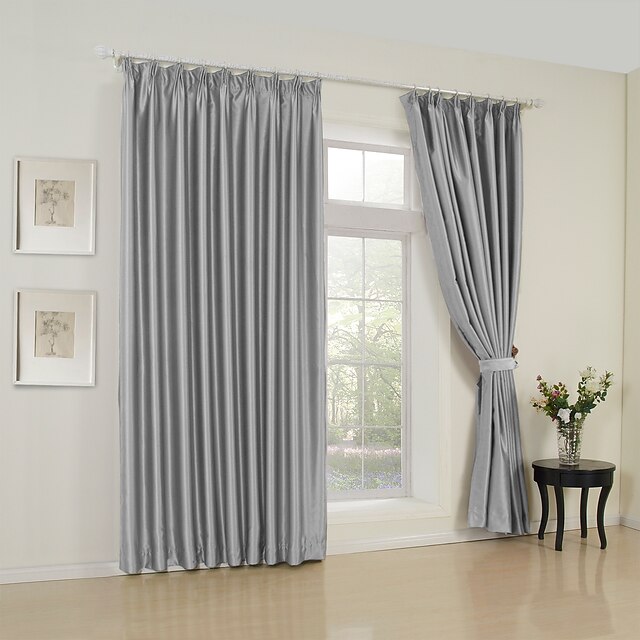  Curtains Drapes Bedroom Solid Colored 65% Rayon / 35%Polyester / Rayon