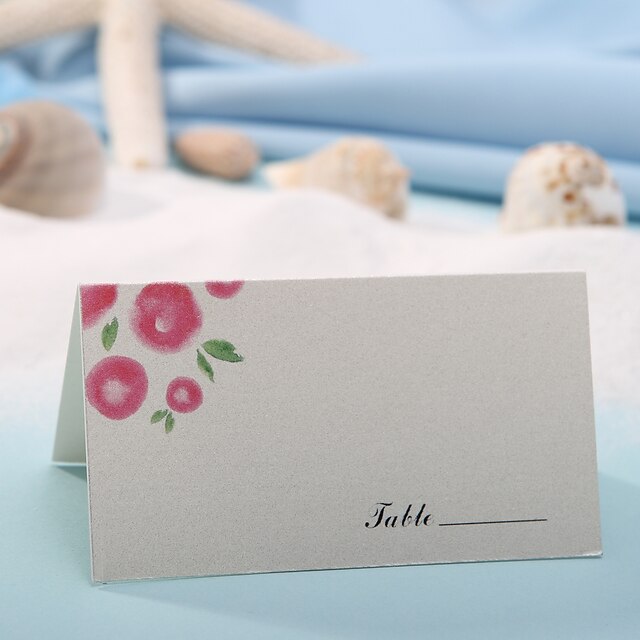  carte de place - jolie fleur (lot de 12) porte-cartes réception de mariage
