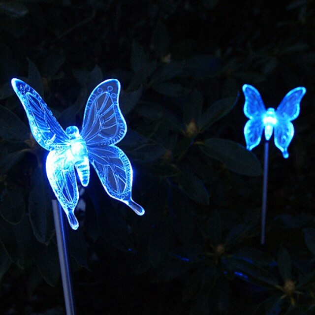  Couleur solaire changement de style papillon Stake Garden Light