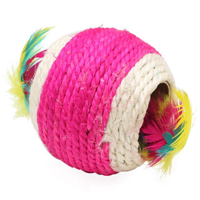  Ball Cat Teasers Interactive Toy Cat Kitten Pet Toy Woven Textile Gift