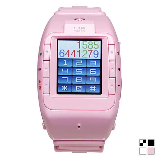  1.3 Inch Bluetooth Quad Band Watch Mobile Phone