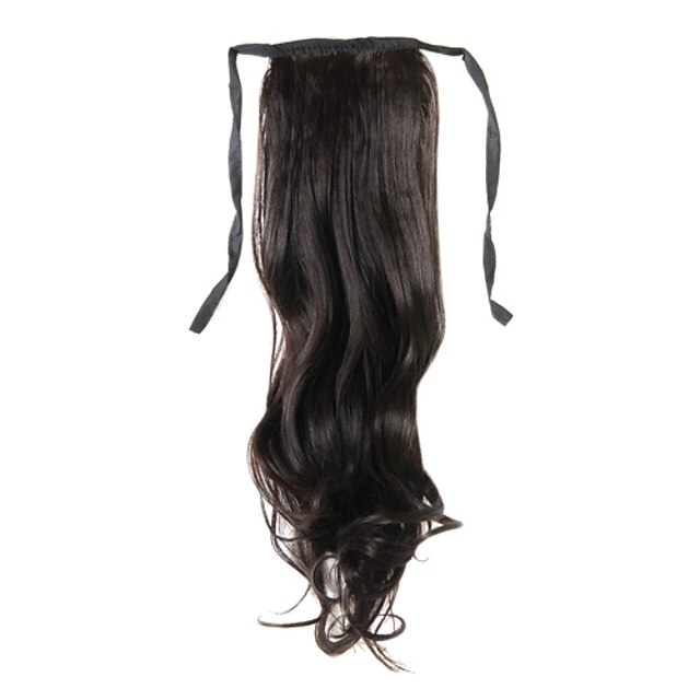  Laceup Chestnut Brown Long Curly Ponytails Hair Pieces-3 Colors Available