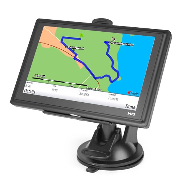  5 tommers berøringsskjerm bil GPS-navigator tf, usb, mp3, mp4, wmv