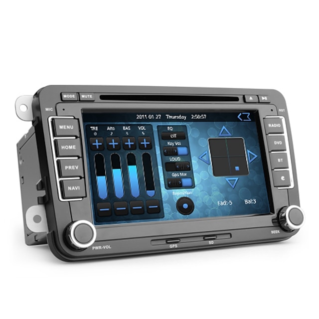  Reproductor DVD de Coche con Pantalla TFT de 7 Pulgadas para Wolkswagen con Android, Bluetooth, GPS, Entrada para iPod, RDS, 3G (WCDMA), WiFi, DVB-T