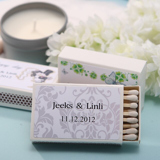  Personalized Matchbox Hard Card Paper / Mixed Material Wedding Decorations Wedding Party Garden Theme / Classic Theme All Seasons