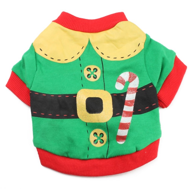  Gato Perro Disfraces Camiseta Ropa para cachorros Bloques Papá Noel Cosplay Navidad Invierno Ropa para Perro Ropa para cachorros Trajes De Perro Transpirable Rojo Verde Disfraz para perro niña y niño