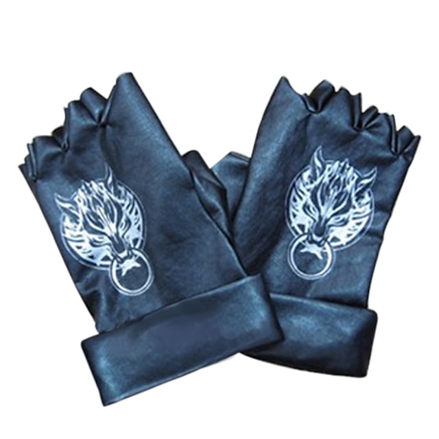  Handschuhe Inspiriert von Final Fantasy Cloud Strife Anime/ Videospiel Cosplay Accessoires Handschuhe Schwarz PU Leder Mann