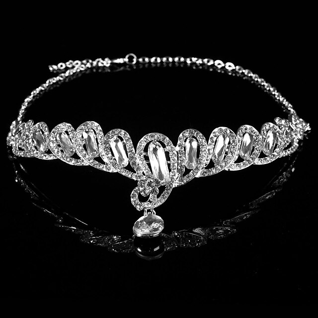  Women's Rhinestone Alloy Headpiece-Wedding Special Occasion Head Chain